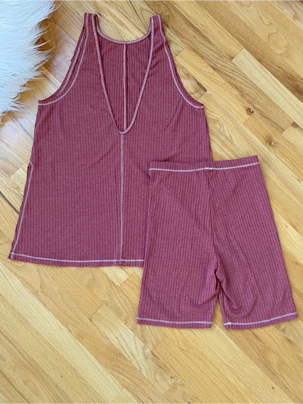 Free People New TakeTwo Bike Short 2 Piece Lounge oversized fit - Picture 5 of 13